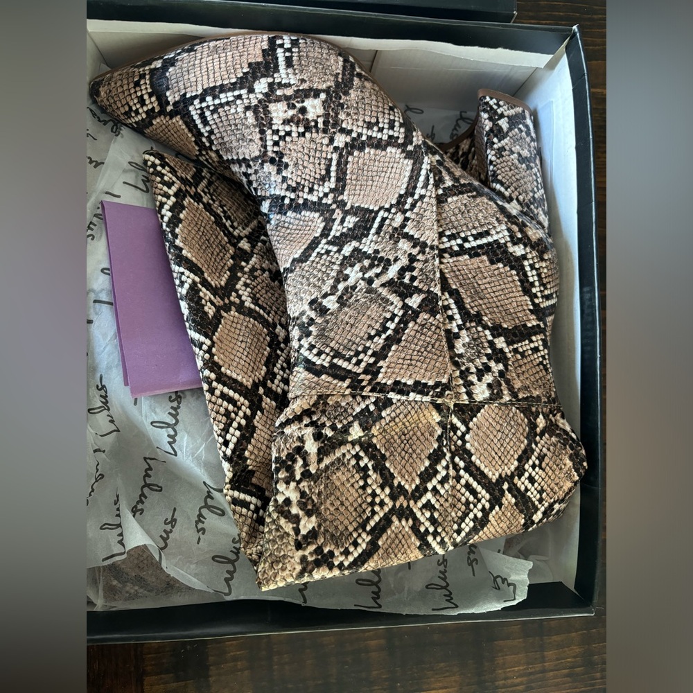 Snake Skin High Boot